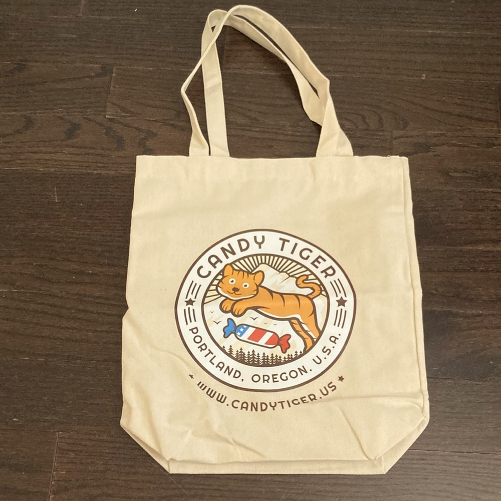 Candy Tiger Canvas Tote Bag